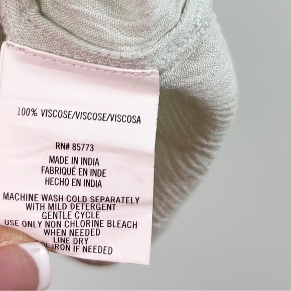 NWT O’Neill Kelby Sleeveless Peplum Top in Aqua Sky Green/White - Picture 8 of 8